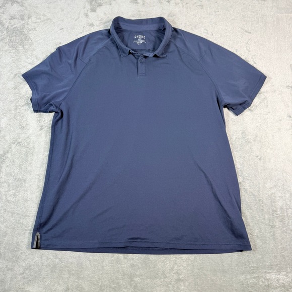 RHONE Other - Rhone Mens XXL Polo Shirt Navy Blue Short Sleeve Performance Stretch Tencel